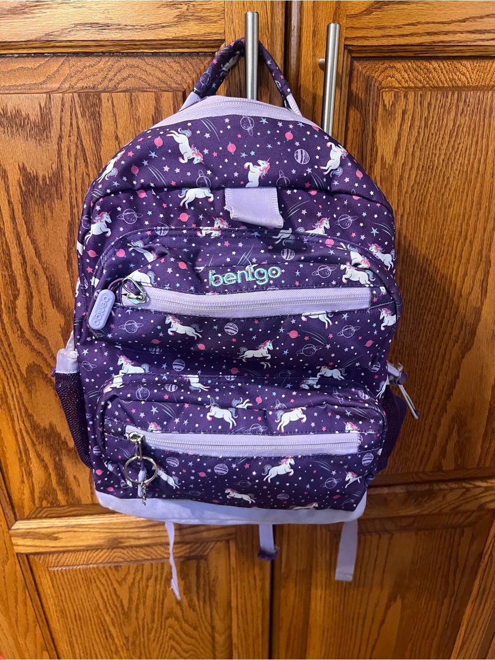Bentgo Purple Unicorn Kids Backpack with Space Print